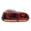 Feux Arrières LED pour VW Golf 6 08-13 R20 Look Rouge/Fumée Tournan...