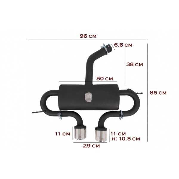 Système d'échappement pour VW Golf 5 R32 03-07 Golf 6 R20 08-13 Cat...