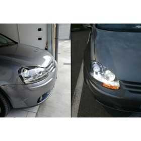 Phares pour VW Golf 5 V 03-07 Jetta 05-10 GTI R32 Look Xenon Chrome