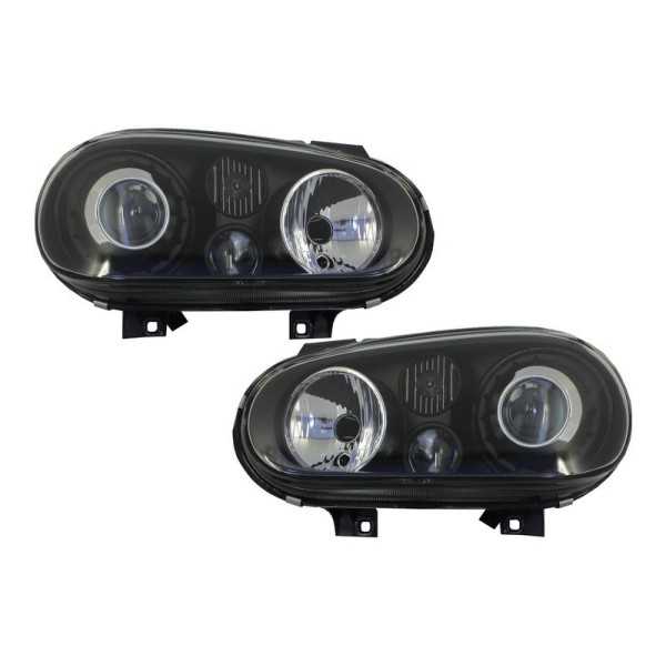 Phares pour VW Golf 4 09.1997-09.2003 LumiÃ¨re R32 Design Noir