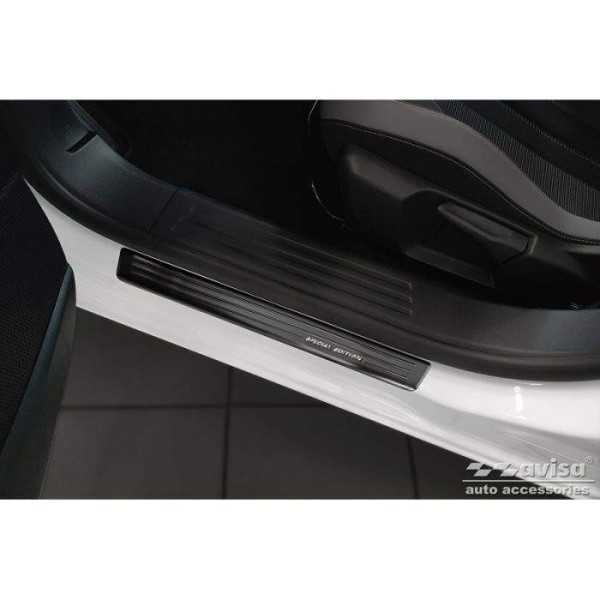 Seuils de porte en acier inoxydable noir pour Opel Mokka 2020- - 'Special Edition' - 4 piÃ¨ces