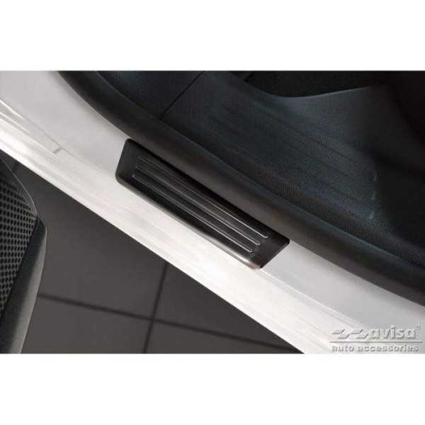 Seuils de porte en acier inoxydable noir pour Opel Mokka 2020- - 'S...