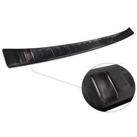 Protecteur de pare-chocs arrière en acier inoxydable noir pour Rena...