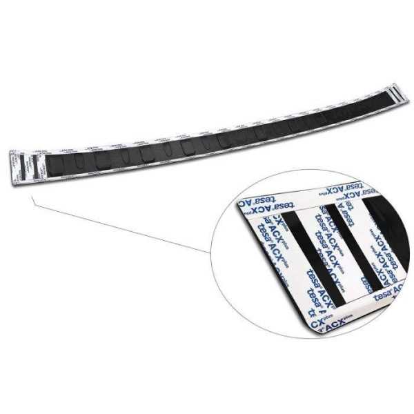 Protecteur de pare-chocs arrière en acier inoxydable noir pour Rena...