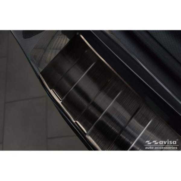 Protecteur de pare-chocs arrière en acier inoxydable noir pour Suba...