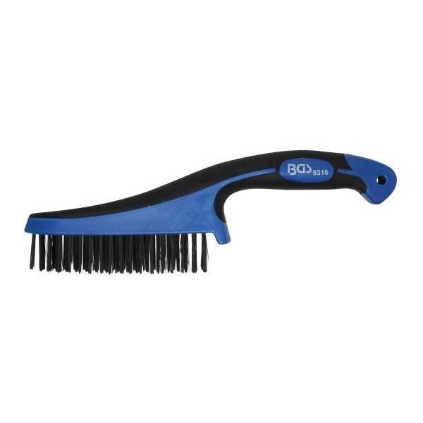 Brosse acier Ã  poignÃ©e plastique 282 mm