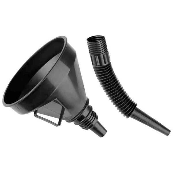 Entonnoir en plastique rond en deux parties avec passoire