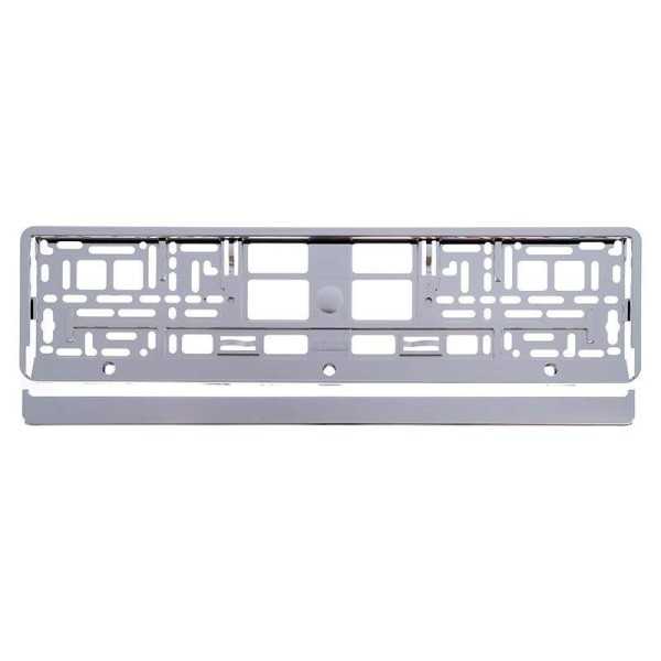 Cadre de plaque d'immatriculation avec bordure chromée | CARMOTION ...