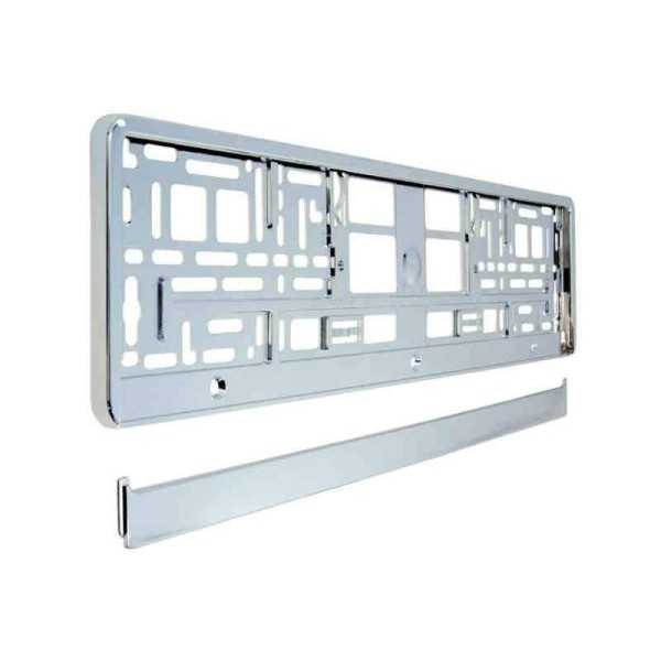 Cadre de plaque d'immatriculation chromÃ© mÃ©tallisÃ©