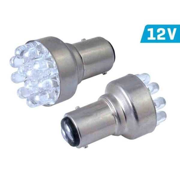 Ampoule VISION P21   5W BAY15d 12V 12x 5mm LED