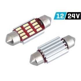 Lampe VISION Festoon SV8.5 36mm 12   24V 12x 4014 SMD LED