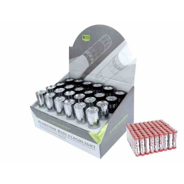 Lampe de poche Ã  9 LED en aluminium