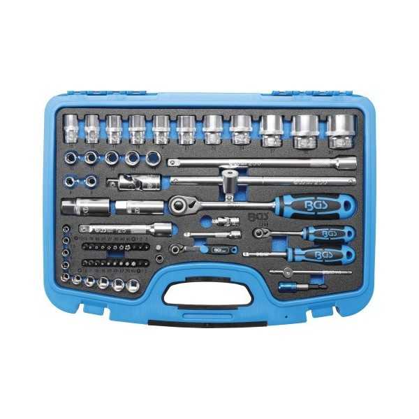 Jeu de douilles Ã  six pans 6 3 mm 1/4" / 12 5 mm 1/2" 66 piÃ¨ces