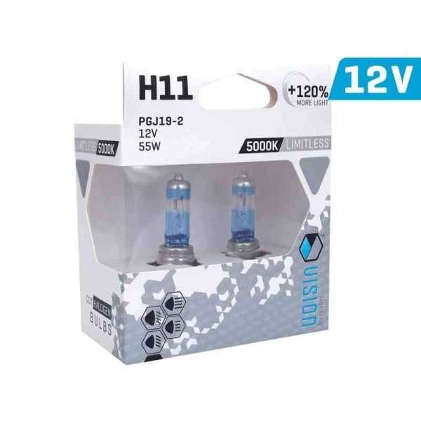 Ampoules VISION illimitÃ© blanc H11 12V 55W PGJ19-2 U E4   120 