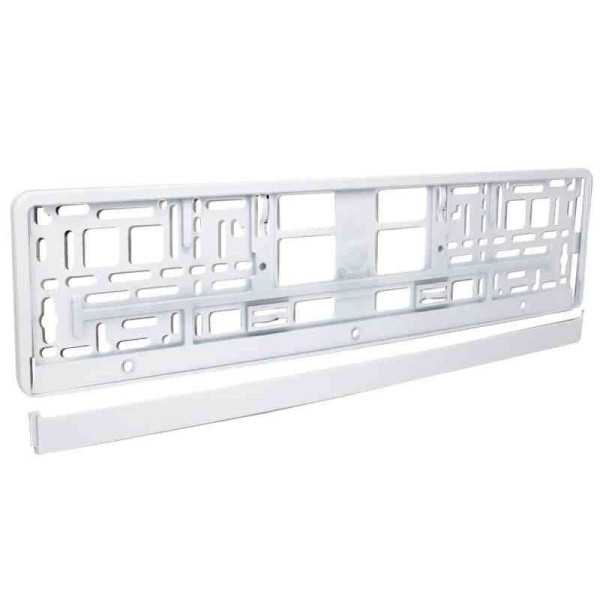 Cadre de plaque d'immatriculation blanc mÃ©tallisÃ©