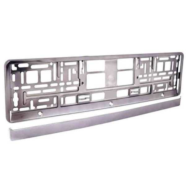 Cadre de plaque d'immatriculation en graphite mÃ©tallisÃ©