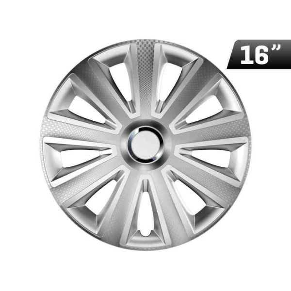 Enjoliveur Aviator carbone RC argent 16 Pouces  1 pc.