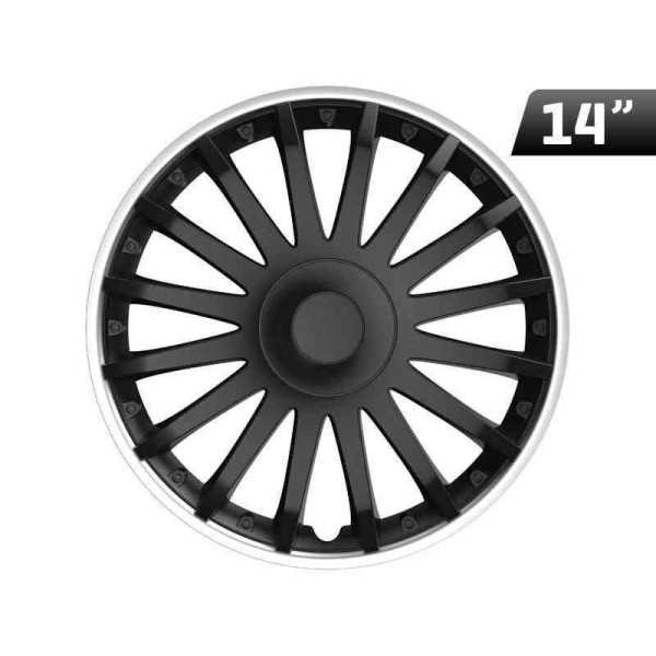 Enjoliveur Crystal bague en argent   noir 14 Pouces 1 pcs.