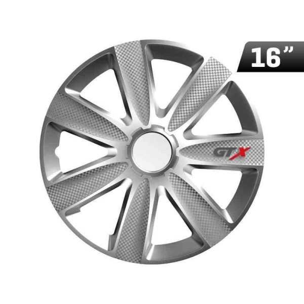 Enjoliveur GTX carbone argent 16 Pouces 1 pc.