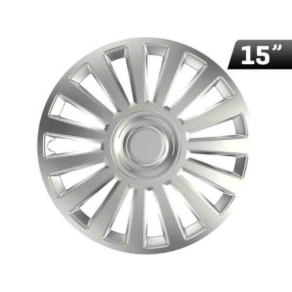 Enjoliveur Luxe argent 15 Pouces  1 pc.