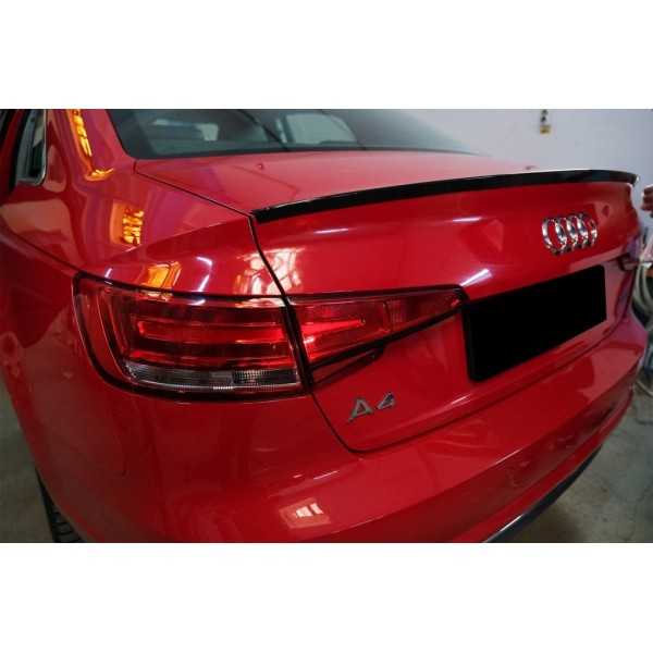 Becquet de coffre sur mesure pour Audi A4 B9 Berline (Ã  partir de 2016) Noir piano