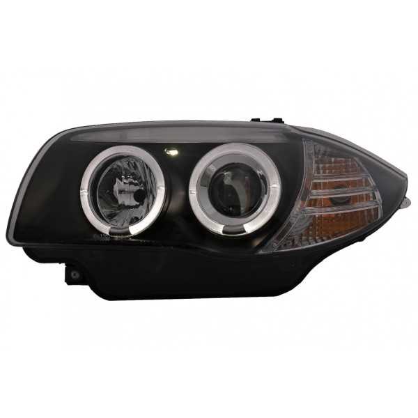 Phares Angel Eyes adaptés pour BMW Série 1 E81 E82 E87 E88 (2004-20...