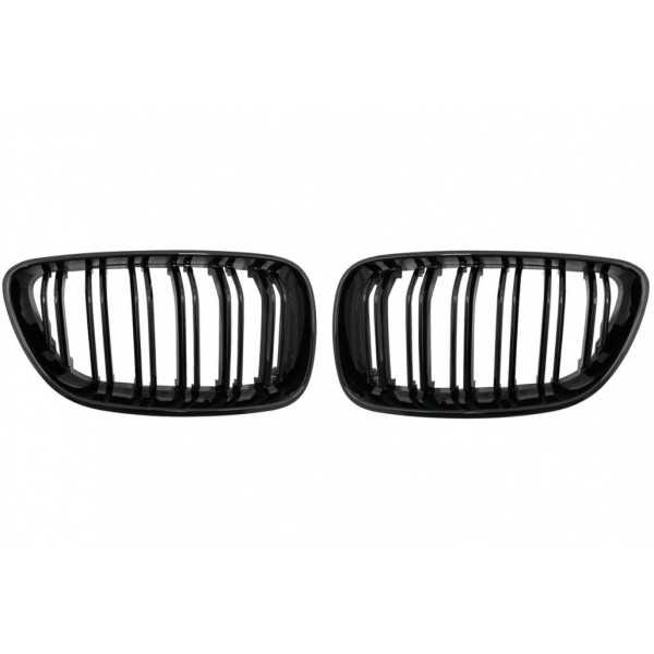 Calandre pour BMW 2er F22 F23 F87 14+ Double Stripe M Look Brillant...