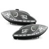 Phares LED DRL pour Seat Leon 1P Altea 2009+ Feux diurnes Noir