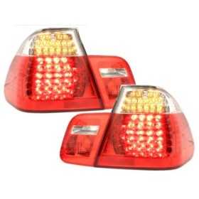 Feux arriÃ¨re LED sur mesure pour BMW SÃ©rie 3 E46 Limousine 4D 1998-2001 Rouge Cristal