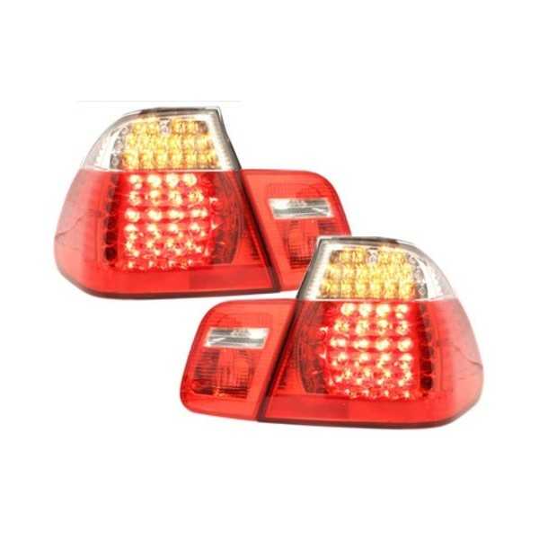 Feux arriÃ¨re LED sur mesure pour BMW SÃ©rie 3 E46 Limousine 4D 1998-2001 Rouge Cristal