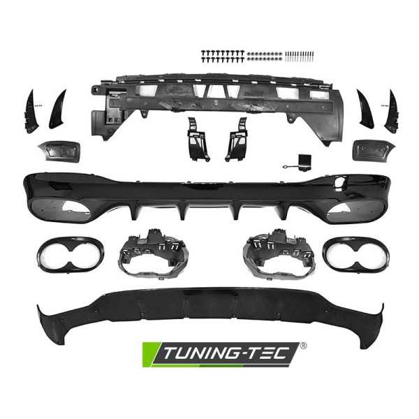 DIFFUSEUR NOIR SPORT pour MERCEDES CLA W118 19-23 PACK SPORT | tuni...