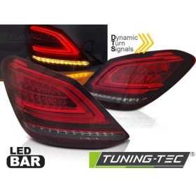 LED BAR TAIL LIGHTS RED WHITE SEQ fits MERCEDES C-CLASS W205 14-18
