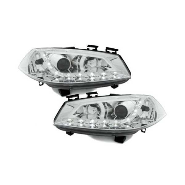 PHARES DAYLIGHT pour Renault Megane 11.2002-12.2005 DRL Chrome