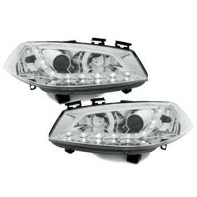 PHARES DAYLIGHT pour Renault Megane 11.2002-12.2005 DRL Chrome | KI...
