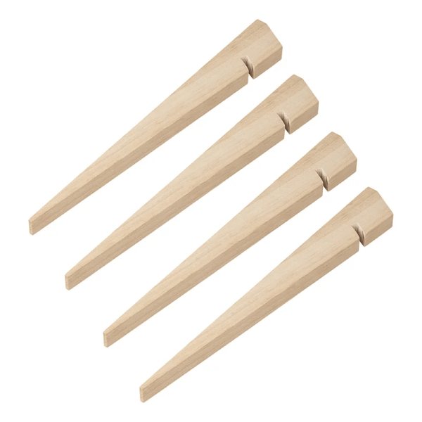 Piquet de tente 30cm bois 4 piÃ¨ces en polybag