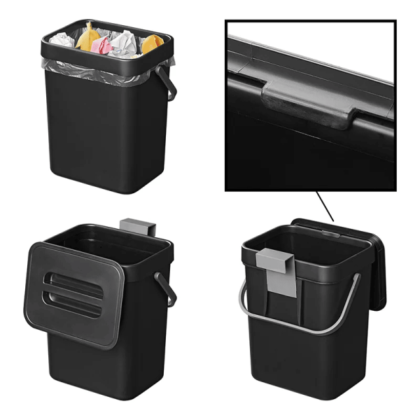 Poubelle avec couvercle 5L pour caravane / camping-car | ProPlus | ...