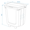 Poubelle 8L pliable pour caravane/camping-car | ProPlus | Divers ac...