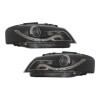 Phares DAYLIGHT pour Audi A3 8P 05.2003-03.2008 DRL Noir