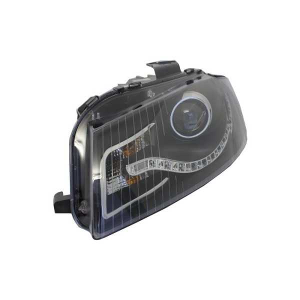Phares DAYLIGHT pour Audi A3 8P 05.2003-03.2008 DRL Noir | KITT Lig...