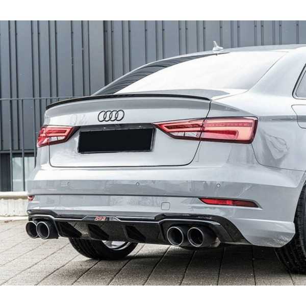 Aileron coffre Boot LÃ¨vre Aile pour Audi A3 8V Berline 2013+ Noir brillant