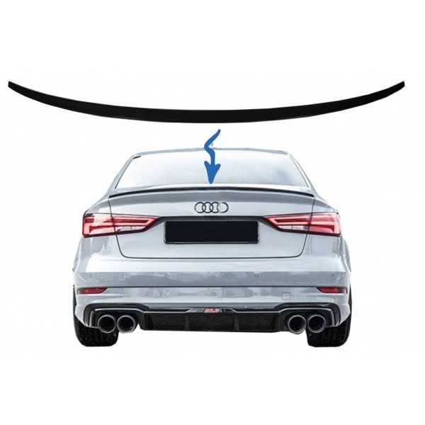 Aileron coffre Boot Lèvre Aile pour Audi A3 8V Berline 2013+ Noir b...