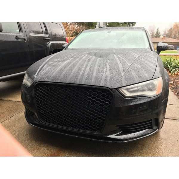 Calandre sans badge sur mesure pour Audi A3 8V 2012-2016 RS3 Design Piano Black