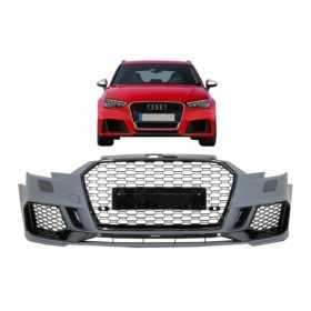 Pare-choc avant pour AUDI A3 8V Facelift 16-19 Sedan Cabrio RS3 Look Noir Brillant