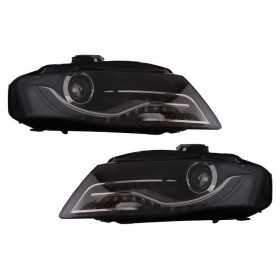 Phares LED DRL pour Audi A4 B8 8K 04.08-11 Feux jour Noir | KITT Li...