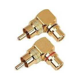 Plug Ã  90 Â° CINCH SUR COUPLAGE CINCH (paire) 90 Â° Connecteur M sur le connecteur F (paire)
