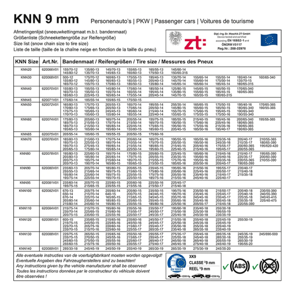 Chaînes à neige 9mm KNN60 | ProPlus | Chaine à Neige