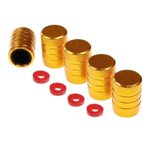 Bouchons de valve en aluminium avec insert fileté en plastique, 5 p...