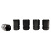 Bouchons de valve, hexagonaux en aluminium, 5 pcs, noirs |  | Bouch...