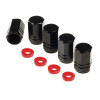 Bouchons de valve, hexagonaux en aluminium, 5 pcs, noirs |  | Bouch...