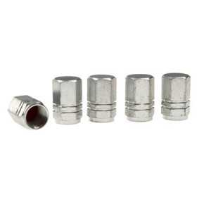 Bouchons de valve, hexagonaux en aluminium, 5 pcs,, argenté |  | Ac...